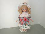 Vintage Porcelain Doll Country Girl