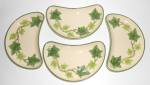 Vintage Franciscan Pottery Early Usa Ivy Set/4 Crescent